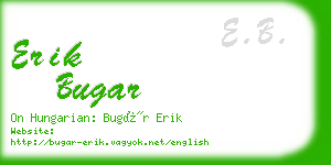 erik bugar business card